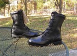Vintage USA NOS 1997 Rosearch US Military Issue 9" Combat Boots Black Leather - Speed Laces Mens 7W