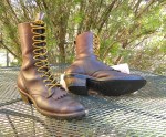Vintage USA Hathorn Leather 9.5" Packer Boots Brown Lace up Western Kilties Mens 10.5 B