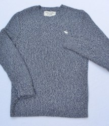 Vintage Abercrombie & Fitch Tweed Sweater- Crew-Neck Twist knit Browns Womens M- Chest 39"