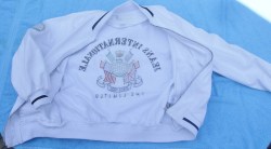 Vintage 92 Authentic THE LIMITED Jeans International Baseball/Varsity Jacket Embroidered-Raised Letter Trademark Original Womens-Junior 7/8