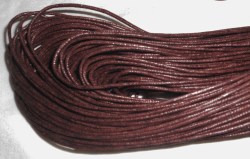 80 YARDS OF 1.5mm Coffee Brown Waxed Cotton Cord Jewelry Making Stringing Beads Crafts