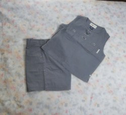 Vintage THE LIMITED 2 Pc SHORT Set Military 100% Ripstop Cotton Fabric Girls 10