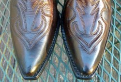 Vintage TEXAS Imperial USA Leather 10in Western BOOTS Pegged Soles- Classic Cowboy Snip Toes Mens 6D