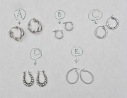 YOUR CHOICE Estate 925 Sterling Silver Earrings- Simple Hoop Loops- Latch Backs