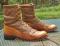 Vintage USA CAPEZIO Leather Paddock Western Boots Lace up Ropers Jodhpur Kilties Womens size 9-9.5M