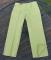 Vintage Lauren Jeans Co ZIP LEG Cropped Jeans 5 pocket cotton Sporty lime pants Womens size 12