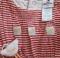 Vintage ABSORBA Little Chickies 2 PC Dress & Bloomer Set--Red/White Striped 100% Cotton Knit Baby Girls 12M