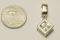 Vintage 925 STERLING Silver PENDANT/ 20" Chain 925--Princess Cut CZ in Open Box Setting -Hallmarked mw
