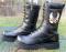 Vintage HARLEY DAVIDSON 11" Leather Biker Boots black Combat Style Moto Lace Up Eagle MENS 13
