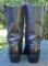 Mens Vintage USA MASON WESTERN Leather Western Boots Union Made Black Ropers Ranch Cowboy Rodeo 8E