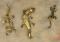 Vintage LOT of 3 GECKO LIZARD Pins Brooches--Nice Southwestern costume jewelry