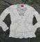 Vintage NOS ISDA crocheted Sweater Drapey V nec Pullover Sweater Juniors XL