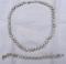 Vintage 2 Piece White RHINESTONE ZIG ZAG Necklace & Matching Bracelet