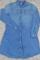 Vintage OshKosh B’Gosh Chambray WORK SHIRT DRESS Ombre Blue 100% Cotton -tie Belt --Girls 12