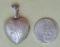 Vintage Sterling Silver Heart LOCKET PENDANT 12mm X12mm--Etched 925 Jewelry Scalloped Bale