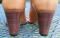 Vintage Brazil Custom made Chaps Tan Leather Boots Quilted fashion Diva Womens 6m