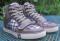 Penguin ORIGINAL Cool PLAID SNEAKERS Lace Up High-Top Shoes leather Accents Mens 8