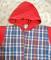 Vintage Osh Kosh B'Gosh Plaid Jumpsuit Hoodie Red Blue & White Madras-Tapered/Snapped Legs Baby 18 Mos