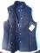 NEW! LIZ & CO. BLUE PUFFER VEST Zipper w/snaps Lightweight Horsey Womens M 