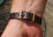 NEW! Made in the USA DEEP Brown LEATHER Belt BRACELET-Minimalist Brass Hardware