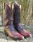 Dan Post El Paso Leather 12" Western Boots Cherry Full grain Cowboy Mens 8D