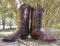 Dan Post El Paso Leather 12" Western Boots Cherry Full grain Cowboy Mens 8D