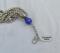 Handmade in India 23” Neckace Himalayan Gems Kinaara Blue 4" Potay Tassel