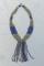 Handmade in India 23” Neckace Himalayan Gems Kinaara Blue 4" Potay Tassel