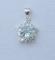 Sterling Silver 925 STAR Blue Topaz Pendant with CZ round stones (No chain)