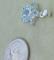 Sterling Silver 925 STAR Blue Topaz Pendant with CZ round stones (No chain)