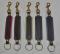 New! Genuine Leather Padded Key Fob RING Snap on Brass Hardware Made in the USA