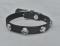 NEW! Made in the USA Black BETA Belt BRACELET Cuff w/Crystal SPOTS Women-Girls