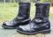 2003 USA Military Issue Black Leather Combat Boots Speed Laces Insulated 11.5R