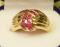 ESTATE .50 TCW NATURAL RUBY CROSSOVER RING, CHANNEL SET 14 kt Gold 3.8 grams