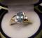 ESTATE 1.50 Ct NATURAL MARQUISE AQUAMARINE & .30 Ctw WHITE DIAMONDS 14 kt