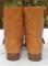 COACH NY Leather 8" BOOTS Butterscotch Western Almond Toe Calf Gussets Women 11B