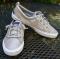 Sperry Top Sider Lace Up Canvas Sneakers Gold Sparkle Lo riders Womens Shoes 9