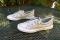 Sperry Top Sider Lace Up Canvas Sneakers Gold Sparkle Lo riders Womens Shoes 9