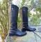 FRYE Black Leather Knee Hi Boots Extended Calf Tall Riding Boots Womens 7B