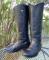 FRYE Black Leather Knee Hi Boots Extended Calf Tall Riding Boots Womens 7B