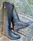 FRYE Black Leather Knee Hi Boots Extended Calf Tall Riding Boots Womens 7B