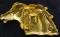 Vintage NOS 1995 Costume Goldtone Horseheads Belt Buckle for 1.25" belt