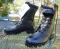 Vintage USA NOS 1997 Rosearch US Military Issue 9" Combat Boots Black Leather - Speed Laces Mens 7W