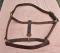 Vintage Brown Leather HORSE Halter Brass Hardware--HORSE Size 