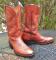 Vintage USA Union made Leather Western Boots Sierra Soles Working Ranch Mens 10.5 B- PD TUFF?