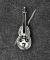 Vintage 60's Brooch-- 925 Sterling Silver CELLO BASS VIOLIN-Bow Pin Marcasite Faceted Stones