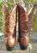 Vintage USA UFCW BULLHIDE Leather Western Boots Union made Minimalist Brown Boots Men 10D- Thorogood?